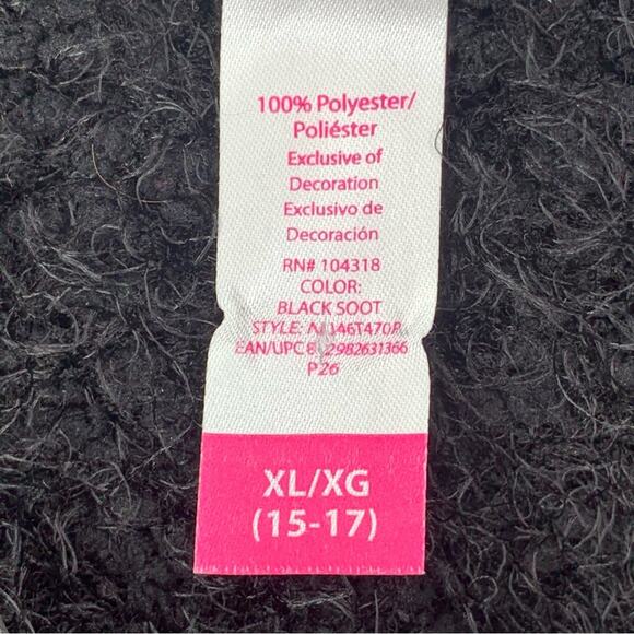 No Boundaries Junior’s Christmas Ugly Sweater Size Junior XL 15/17 Black - Picture 9 of 9